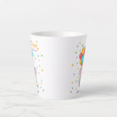 Colorful Elephant Cartoon Kinderen van Birthday La Latte Mok (Voorkant)