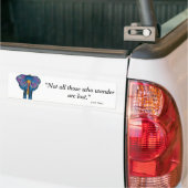 Colorful Elephant en quote Bumpersticker (Op Truck)