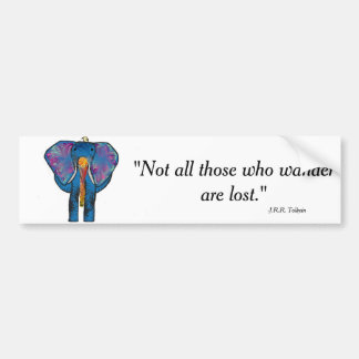 Colorful Elephant en quote Bumpersticker