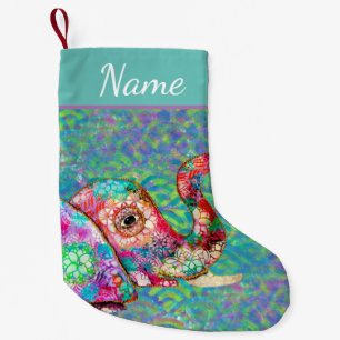 Colorful Elephant Kerstmis Stocking Kleine Kerstsok