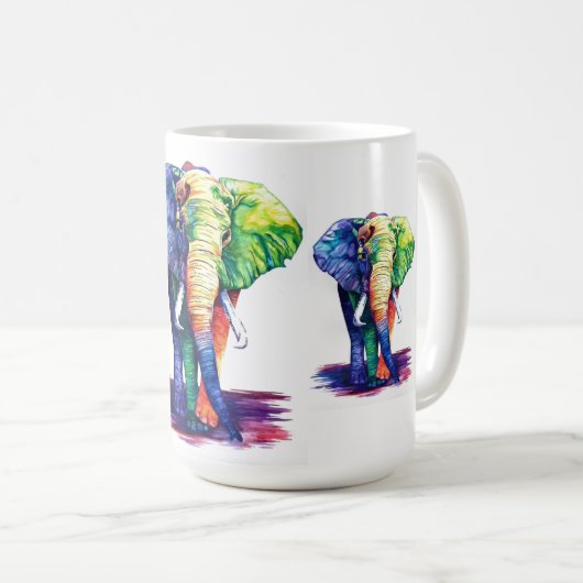 Colorful elephant koffiemok (Voorkant rechts)
