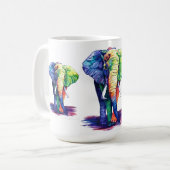 Colorful elephant koffiemok (Voorkant links)