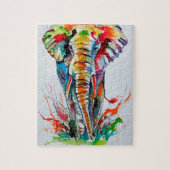 Colorful elephant legpuzzel (Verticaal)