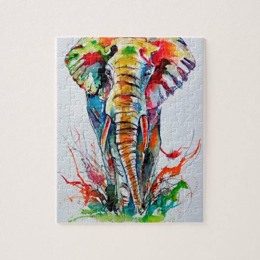 Colorful elephant legpuzzel (Verticaal)
