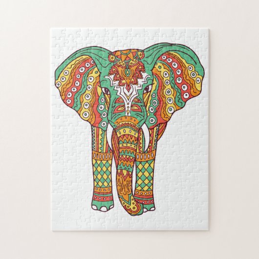 Colorful Elephant Mandala Legpuzzel (Verticaal)