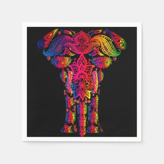 Colorful Elephant Paper Napkins Servet (Voorkant)