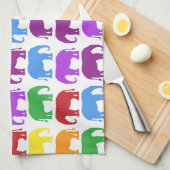 Colorful Elephant Pattern Theedoek (Quarter Fold)