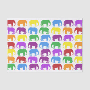 Colorful Elephant Pattern Tissuepapier