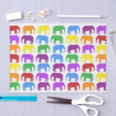 Colorful Elephant Pattern Tissuepapier (Craft)