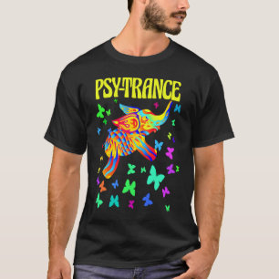 Colorful Elephant Psy Trance DJ Techno Rave Party T-shirt