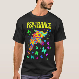 Colorful Elephant Psy Trance DJ Techno Rave Party T-shirt