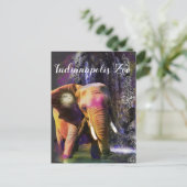 Colorful Elephant Waterfall Briefkaart (Staand voorkant)