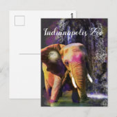 Colorful Elephant Waterfall Briefkaart (Voorkant / Achterkant)