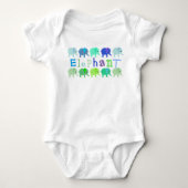 Colorful Elephants Baby Romper (Voorkant)