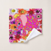 Colorful Elephants Bathroom Towel sets Bad Handdoek (Wasdoekje)