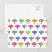 Colorful Elephants Briefkaart (Voorkant / Achterkant)