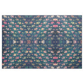 Colorful Elephants, Fabric Stof (Yard (91,4 cm))