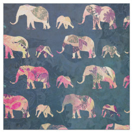 Colorful Elephants, Fabric Stof