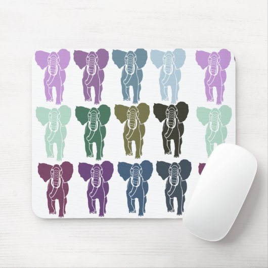 Colorful Elephants Muismat (Met muis)