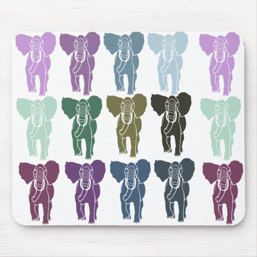 Colorful Elephants Muismat (Voorkant)