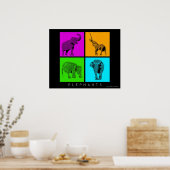 Colorful Elephants Poster (Keuken)