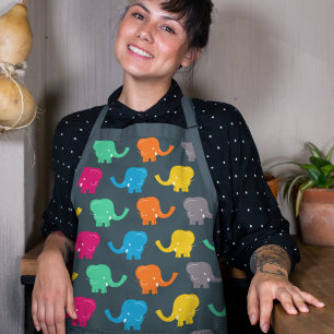 Colorful Elephants Schort