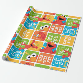 Colorful Elmo Grid Pattern Cadeaupapier
