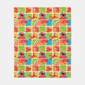 Colorful Elmo Grid Pattern Fleece Deken (Voorkant)