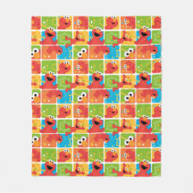Colorful Elmo Grid Pattern