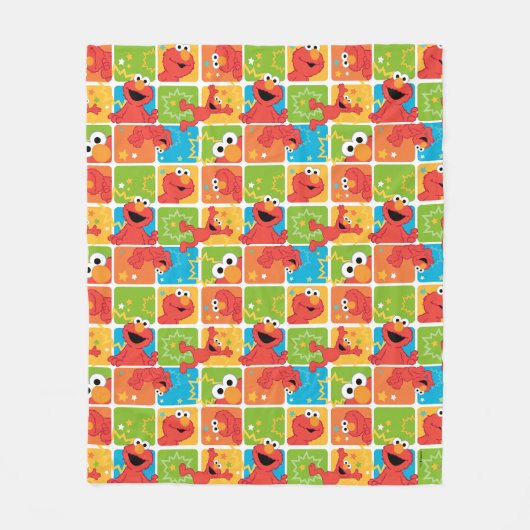 Colorful Elmo Grid Pattern Fleece Deken (Voorkant)