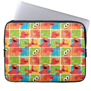 Colorful Elmo Grid Pattern Laptop Sleeve