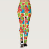 Colorful Elmo Grid Pattern Leggings (Achterkant)