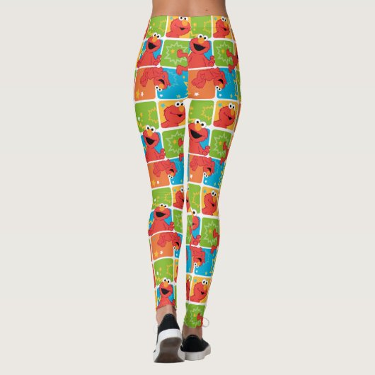 Colorful Elmo Grid Pattern Leggings (Achterkant)