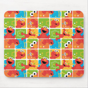 Colorful Elmo Grid Pattern Muismat