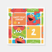 Colorful Elmo Grid Pattern Servet (Voorkant)
