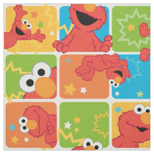 Colorful Elmo Grid Pattern Stof