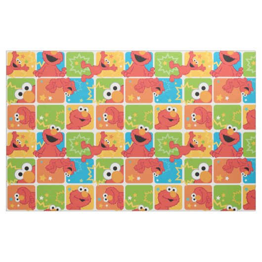 Colorful Elmo Grid Pattern Stof (Fat Quarter)