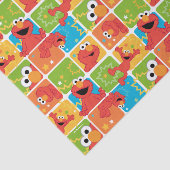 Colorful Elmo Grid Pattern Tissuepapier (Detail)