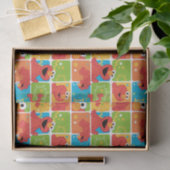 Colorful Elmo Grid Pattern Tissuepapier (Geschenk)