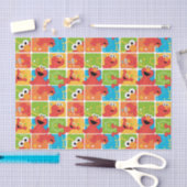 Colorful Elmo Grid Pattern Tissuepapier (Craft)
