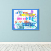 Colorful Emerson citeert uitgestrekte canvaswandku Canvas Afdruk (Insitu (Houten vloer))