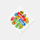 Colorful Emoji Birthday Party Kinder of Boys Custo Servetten (Hoek)