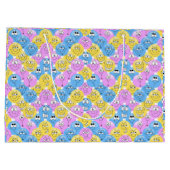 Colorful 😊 Emoji Cute Design Groot Cadeauzakje (Achterkant)