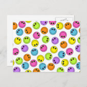 Colorful Emoji Faces Briefkaart (Voorkant / Achterkant)