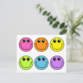 Colorful Emoji Faces Briefkaart (Staand voorkant)