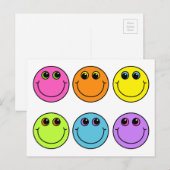 Colorful Emoji Faces Briefkaart (Voorkant / Achterkant)