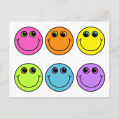 Colorful Emoji Faces Briefkaart (Voorkant)