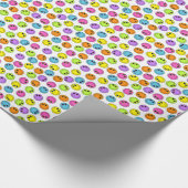 Colorful Emoji Faces Cadeaupapier (Hoek)