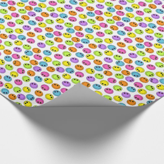 Colorful Emoji Faces Cadeaupapier (Hoek)