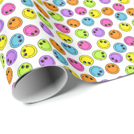 Colorful Emoji Faces Cadeaupapier